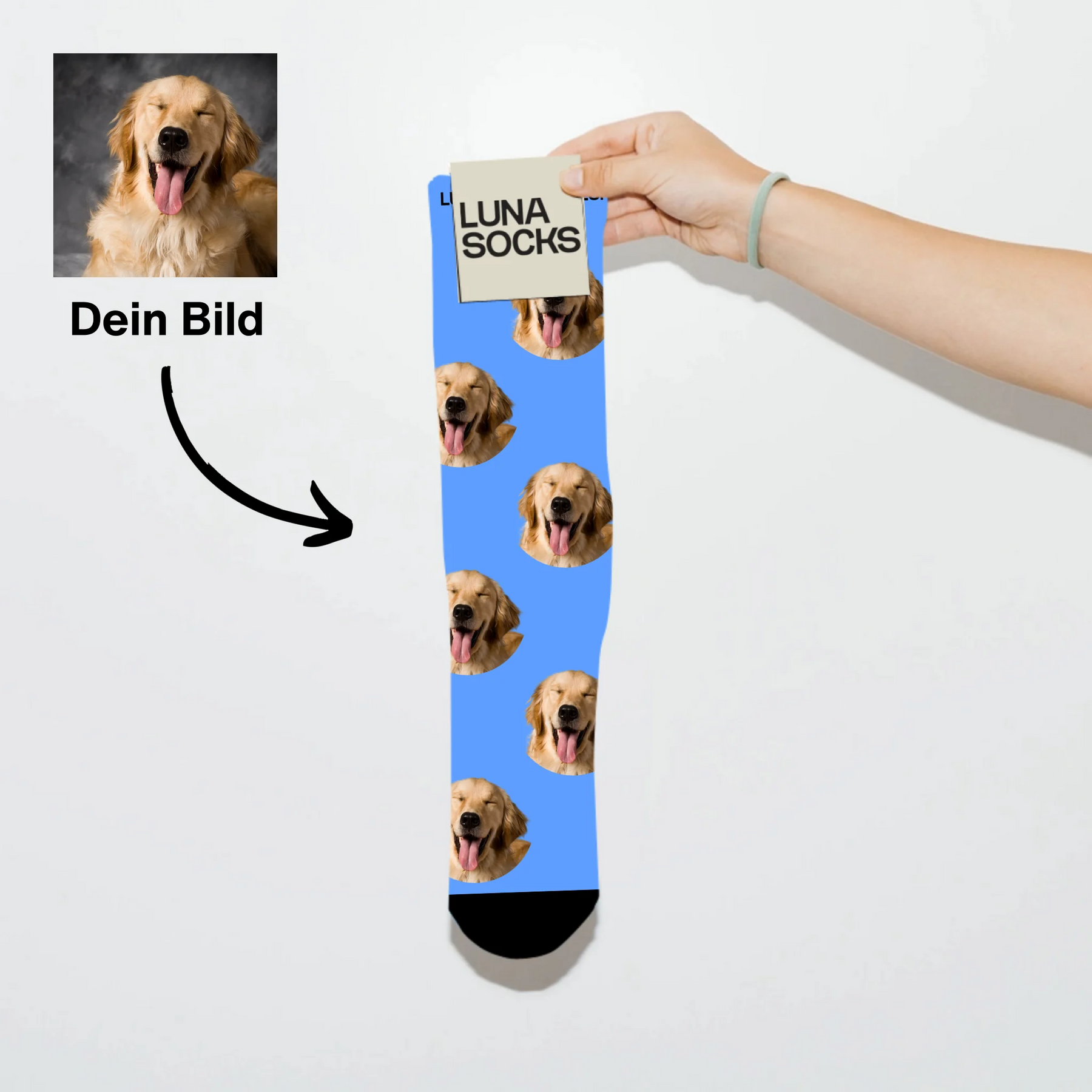 Personalisierte Socken mit deinem Haustier